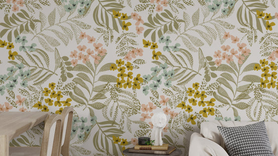 Blossoming Abstract Nature Wallpaper Mural
