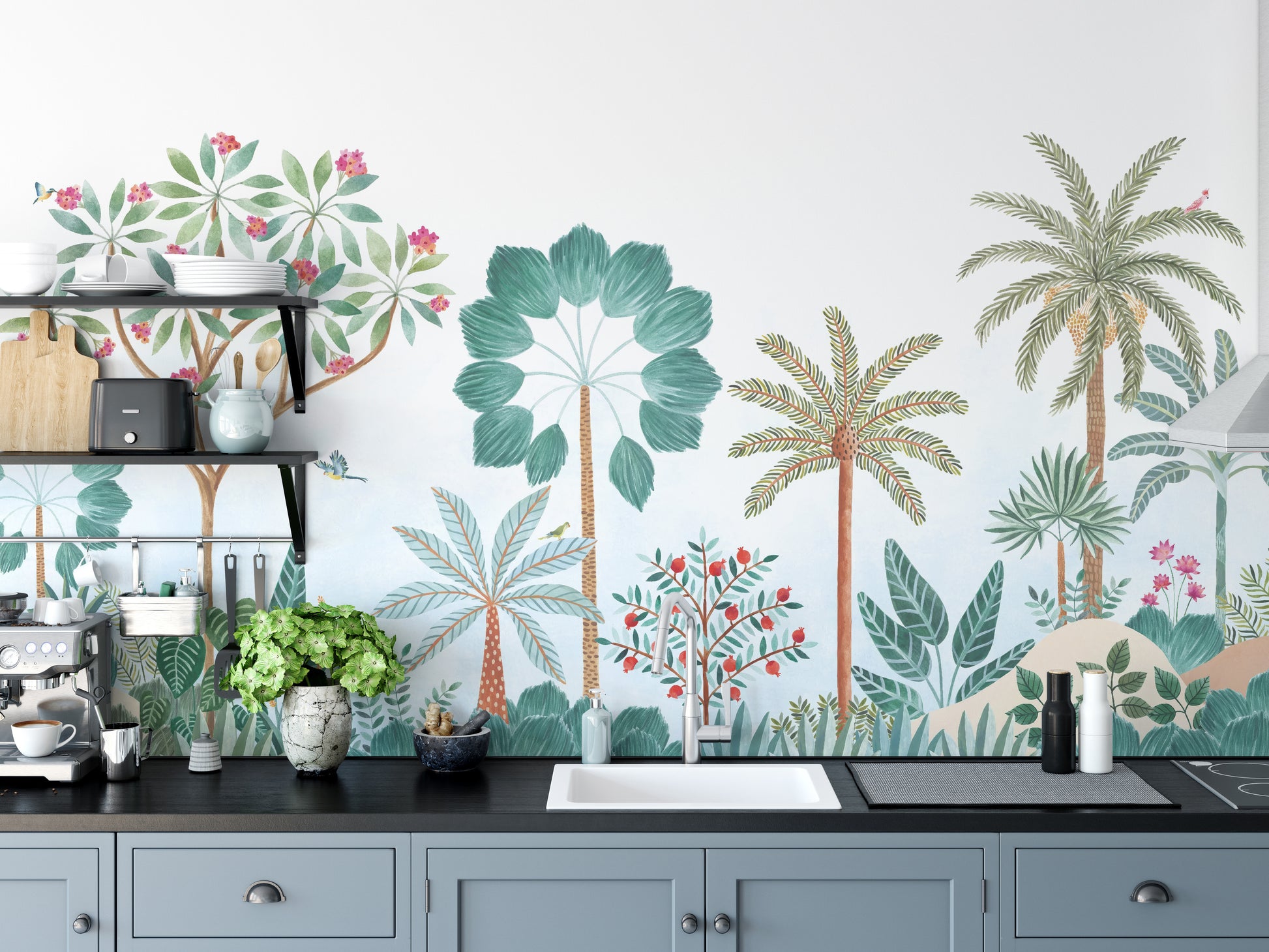 Tropical Forest Wall Mural - Giffywalls