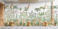Exotic rainforest scenery wallpaper mural