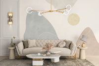 Modern terrain-inspired abstract wallpaper mural