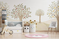 Countryside whimsy wall mural for nursery