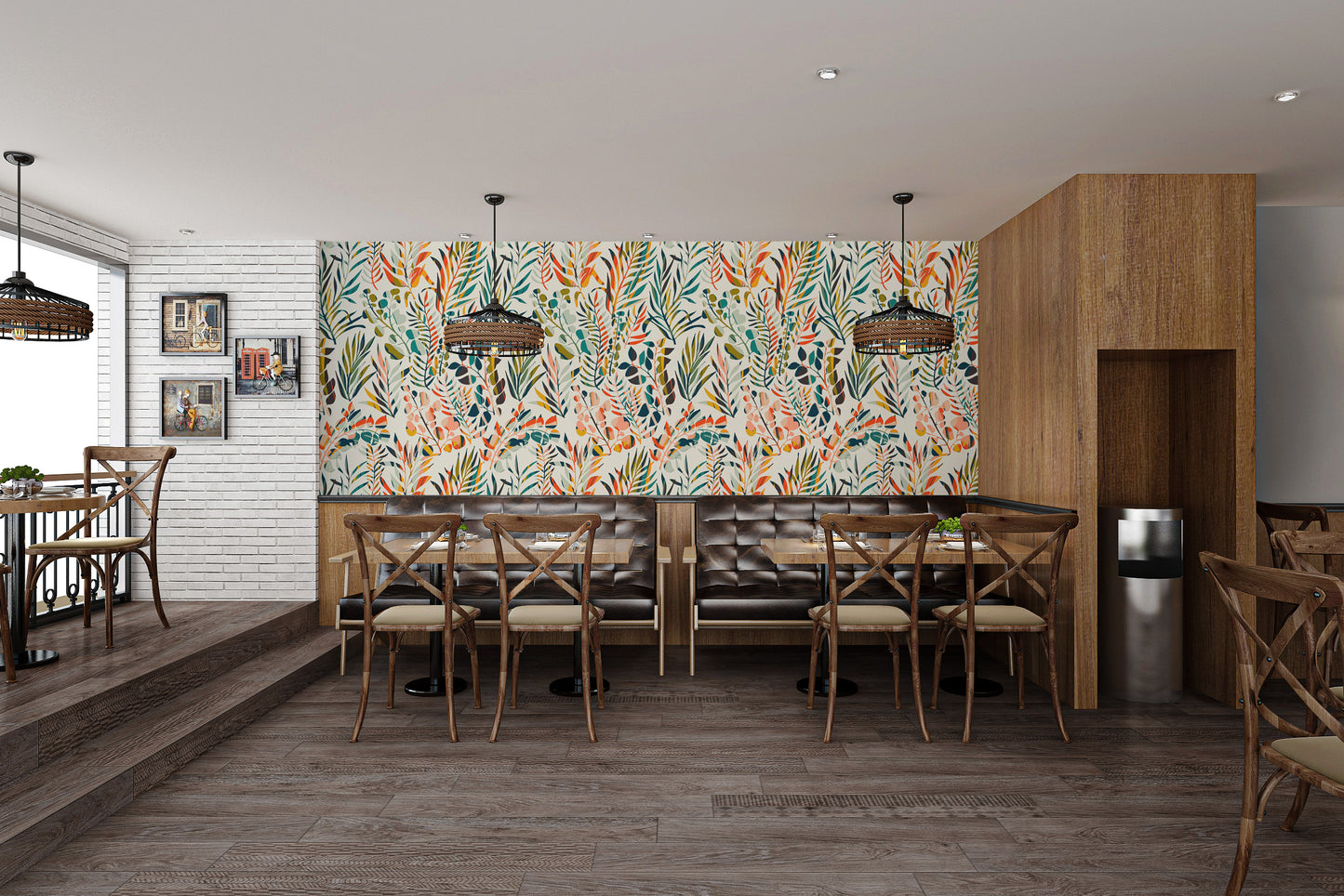 Botanical Fiesta Wallpaper Mural - Giffywalls