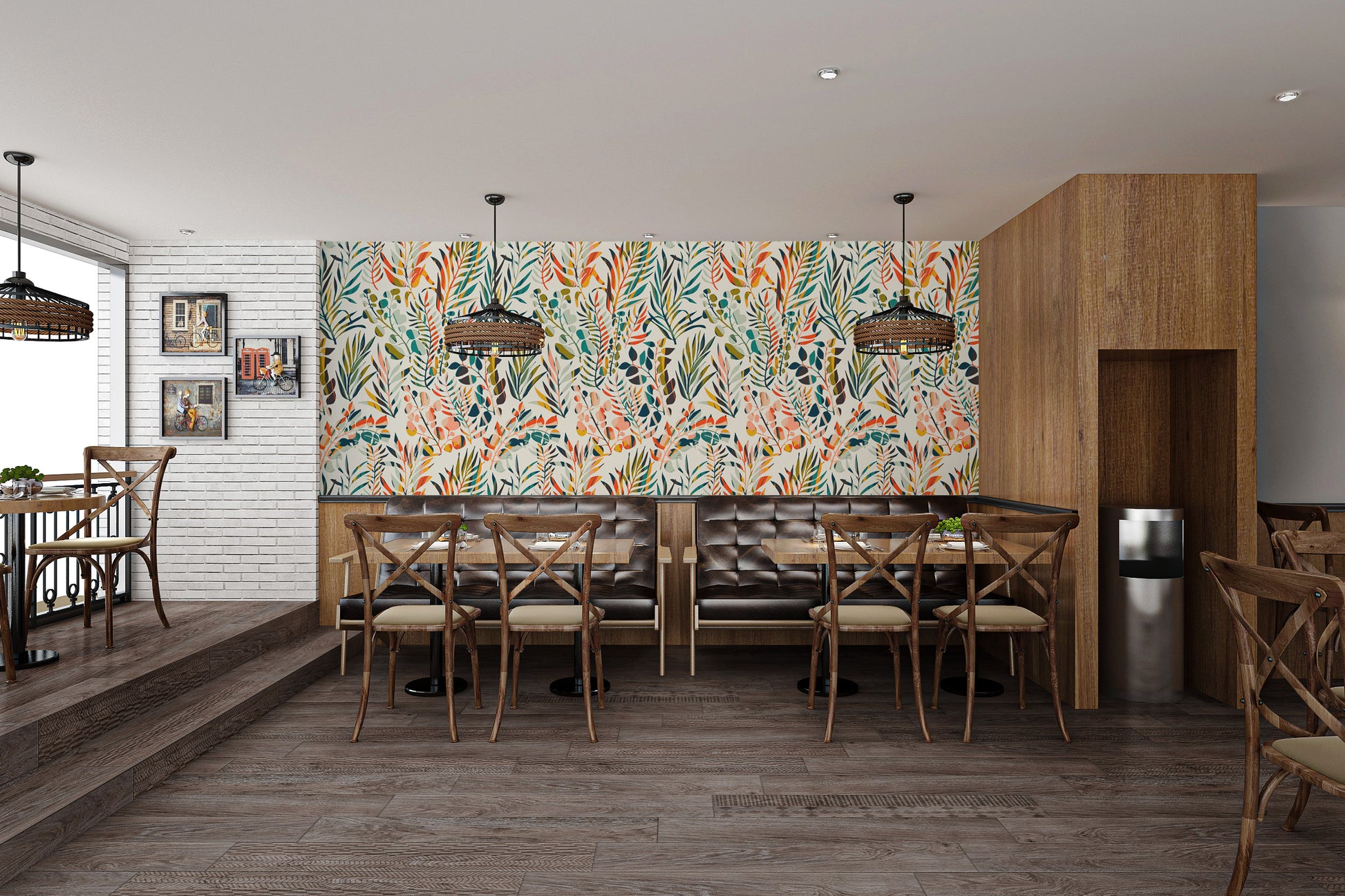 Botanical Fiesta Wallpaper Mural - Giffywalls