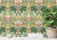 Victorian Ivory Bloom wallpaper showcasing timeless floral elegance.

