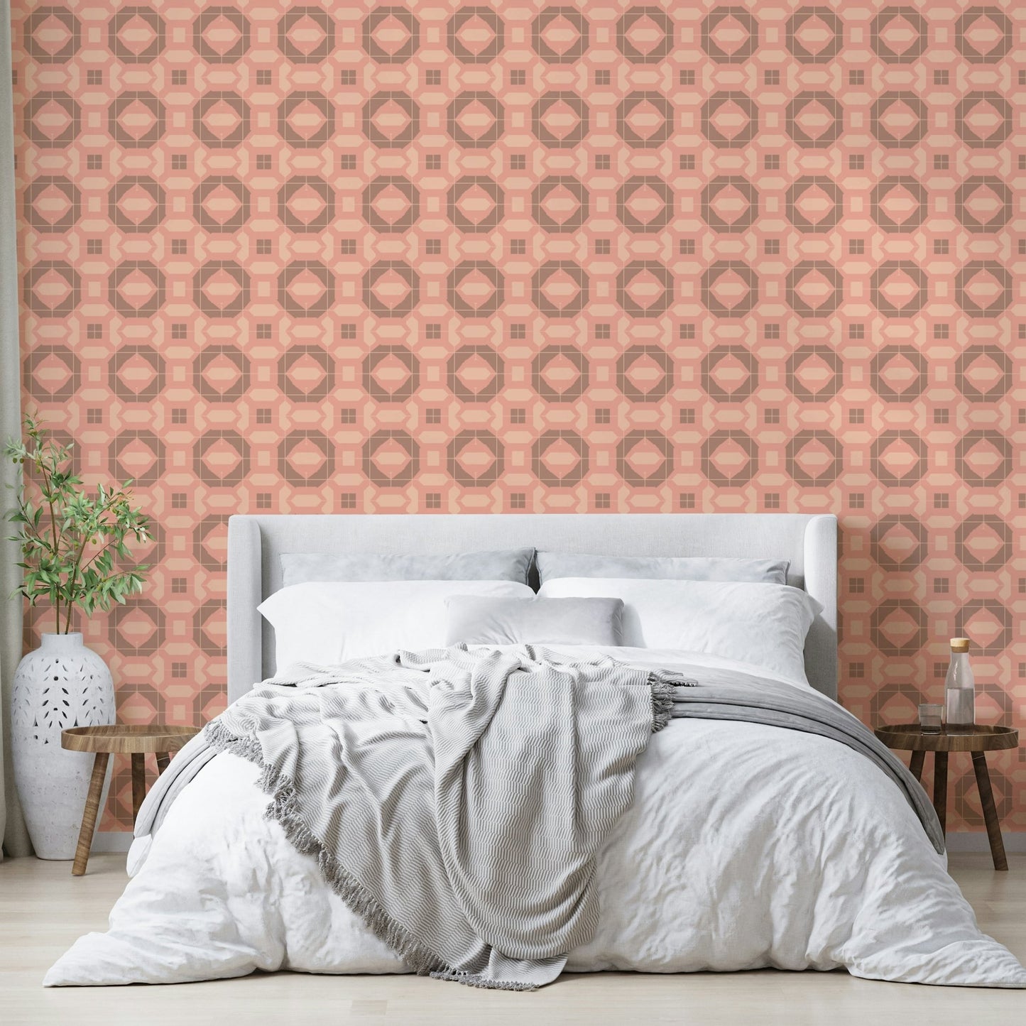 Subtle terracotta accents adding warmth and charm to rooms

