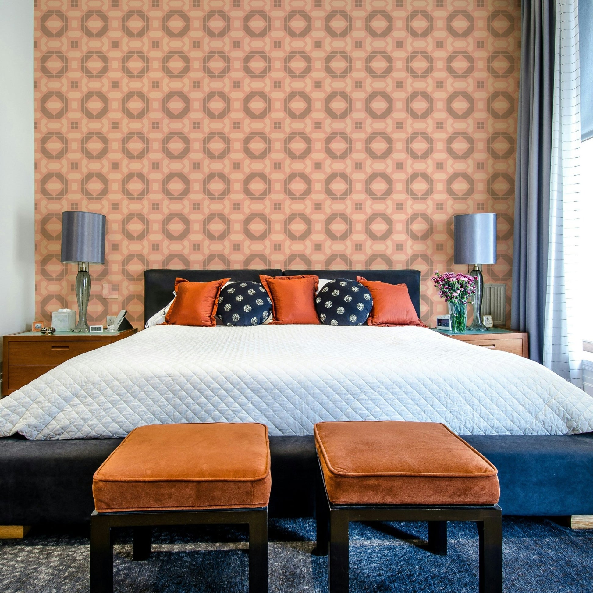 Durable wallpaper perfect for high-traffic areas like kitchens

