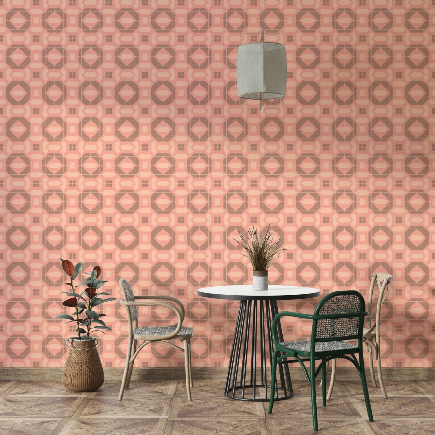 Retro tile pattern bringing a touch of rustic elegance

