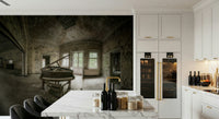 Music-inspired wall mural with artistic piano keys for creative interiors.
