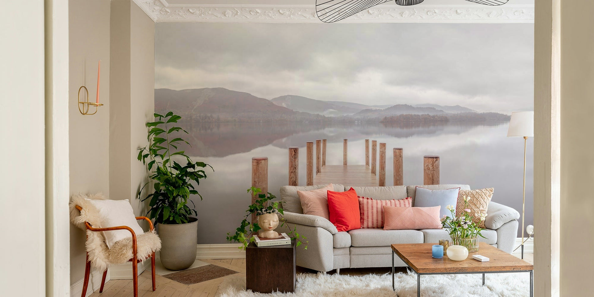 beautiful landscape wallpaper for a bedroom

