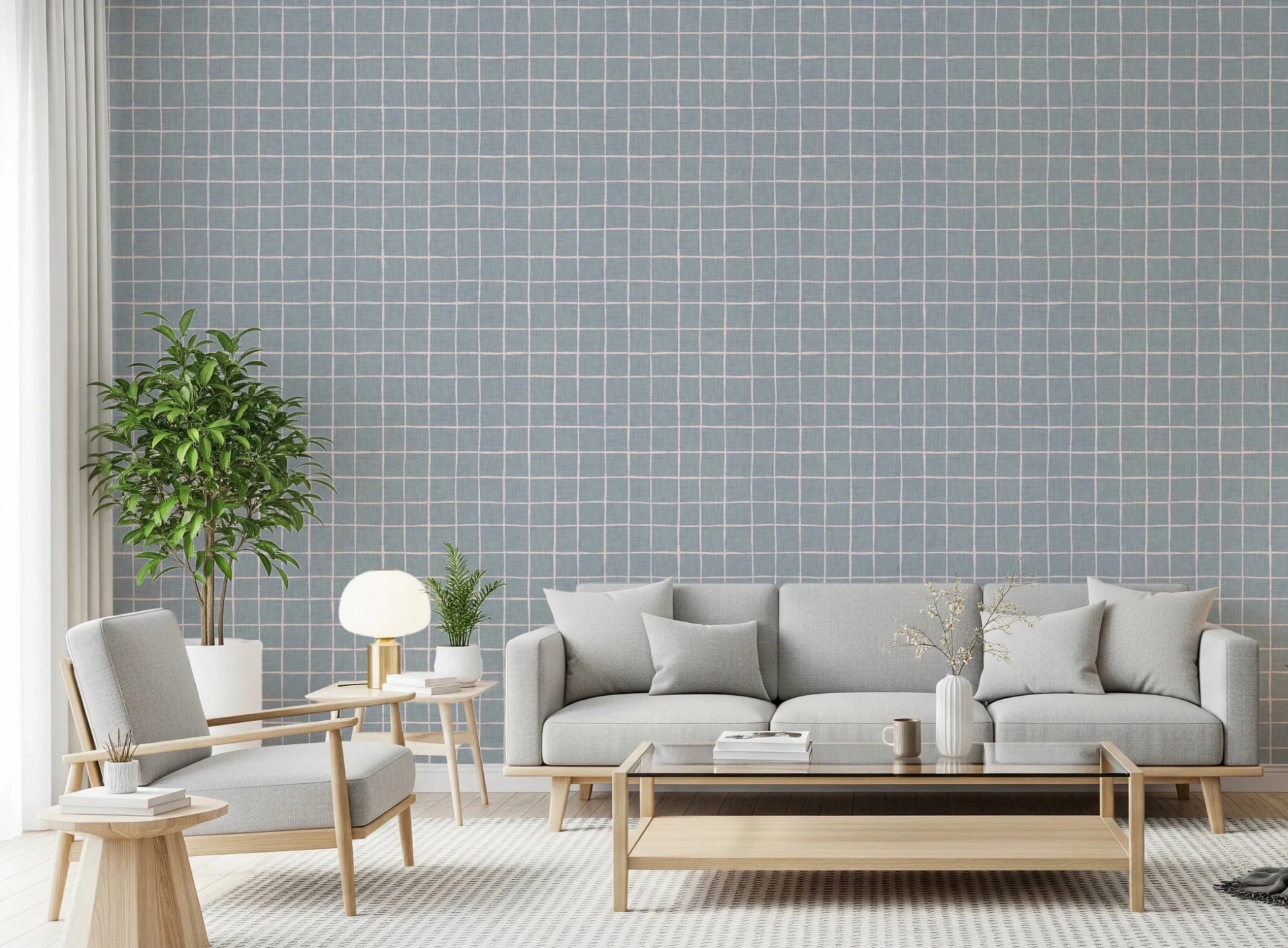 Simple Grid Serenity Wallpaper⁠