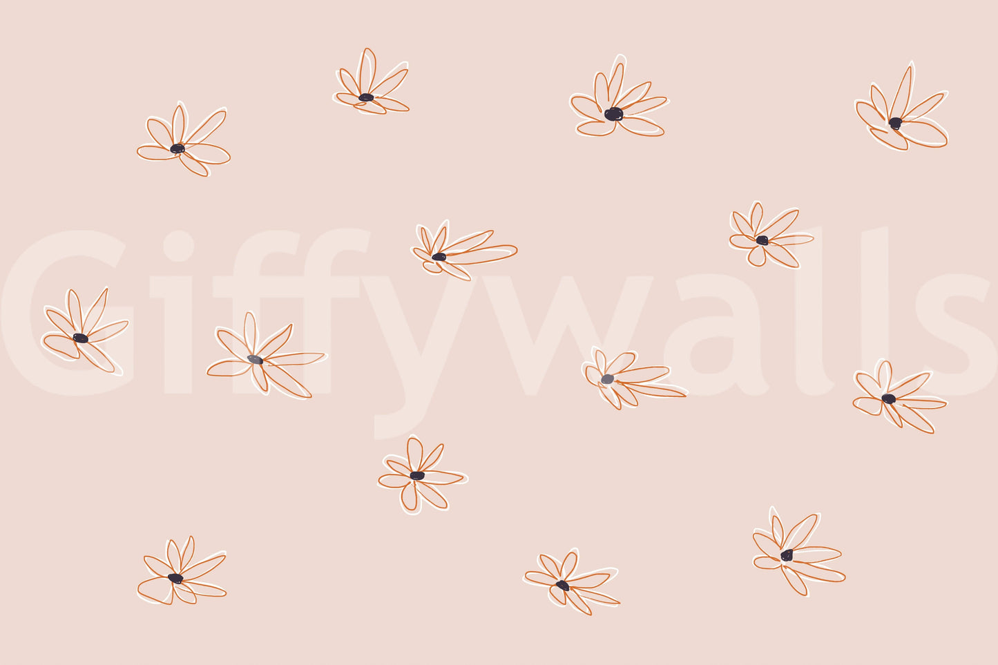 A high-quality serene flower wall mural for walls.