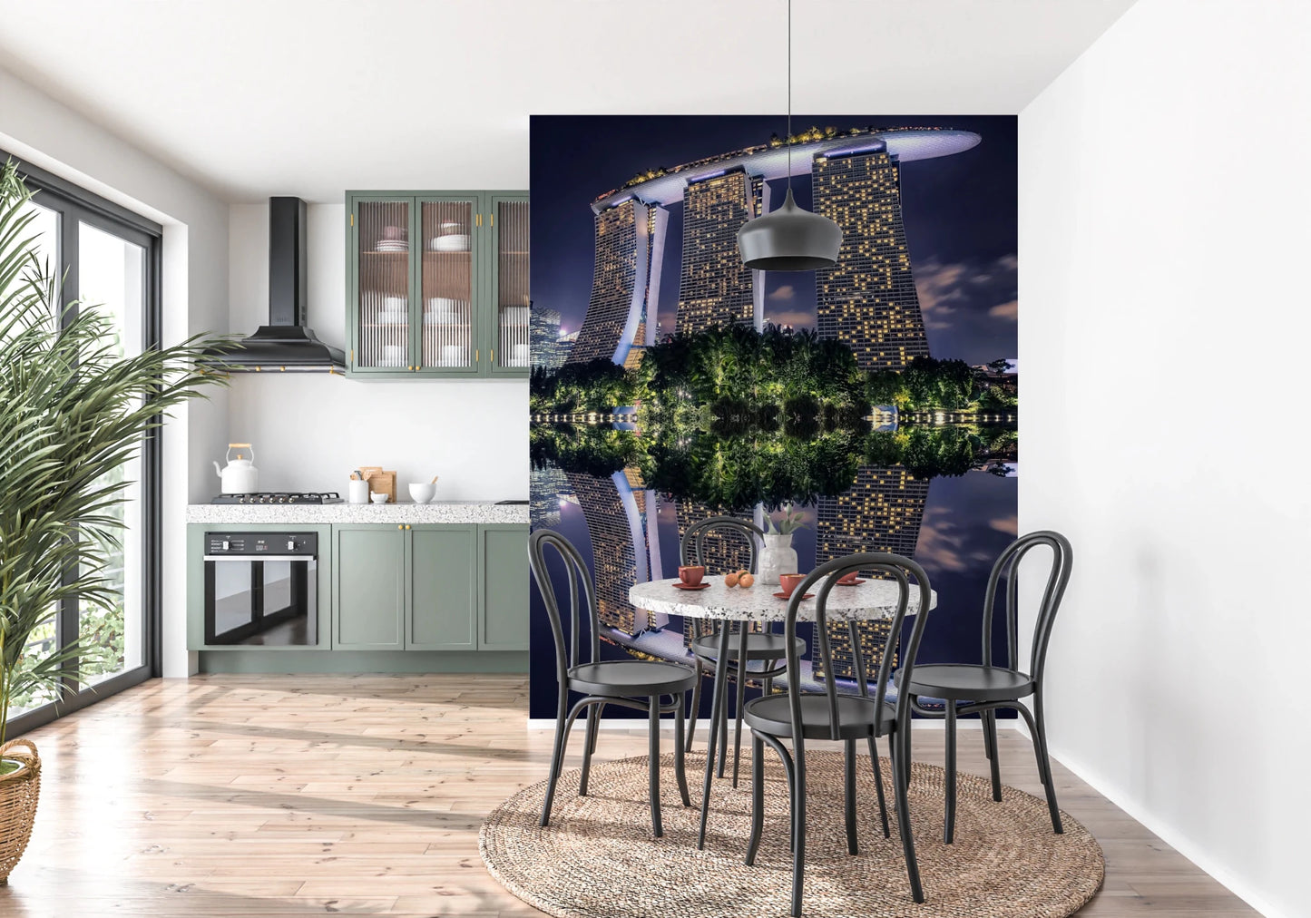 Singaore Reflection Wall Mural