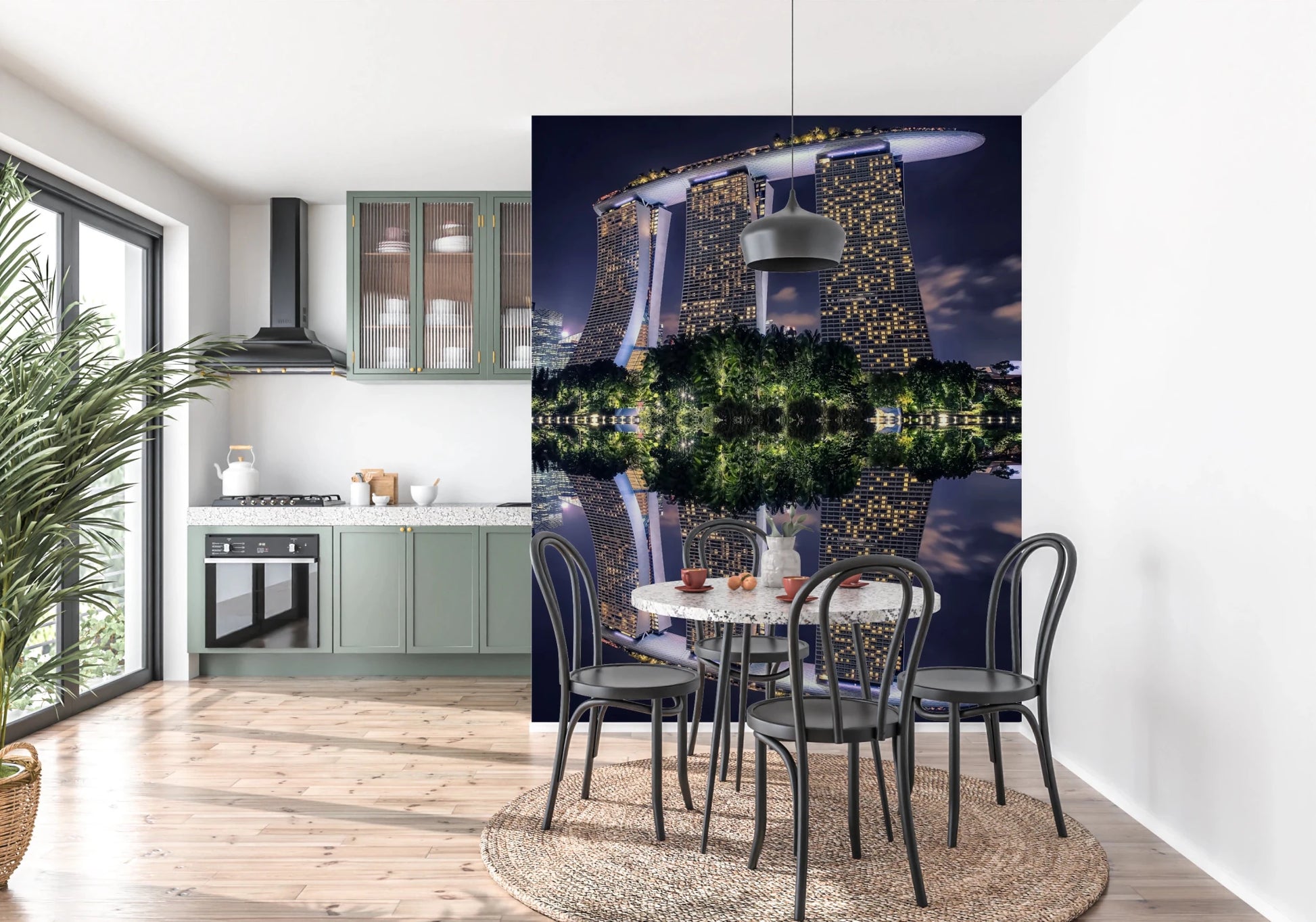 Singaore Reflection Wall Mural