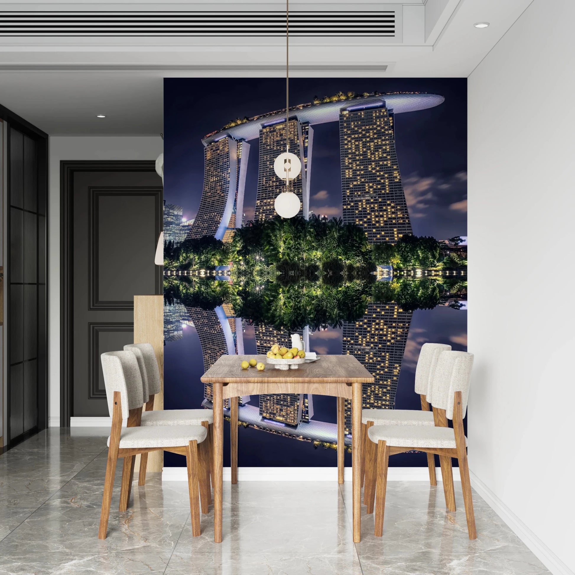 Singaore Reflection Wall Mural