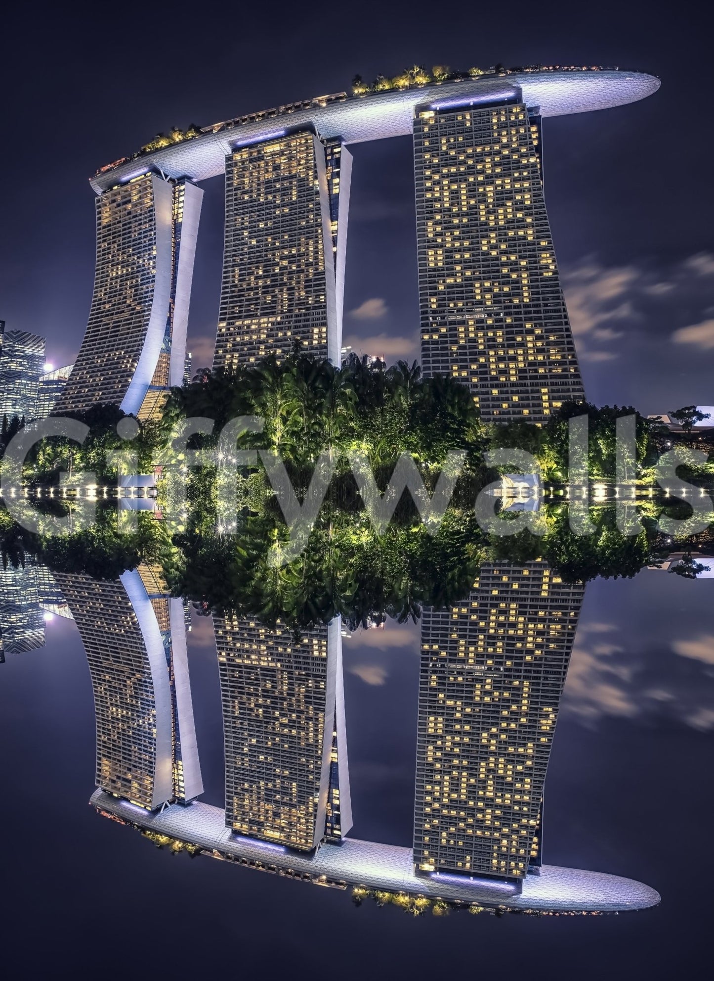Singaore Reflection Wall Mural