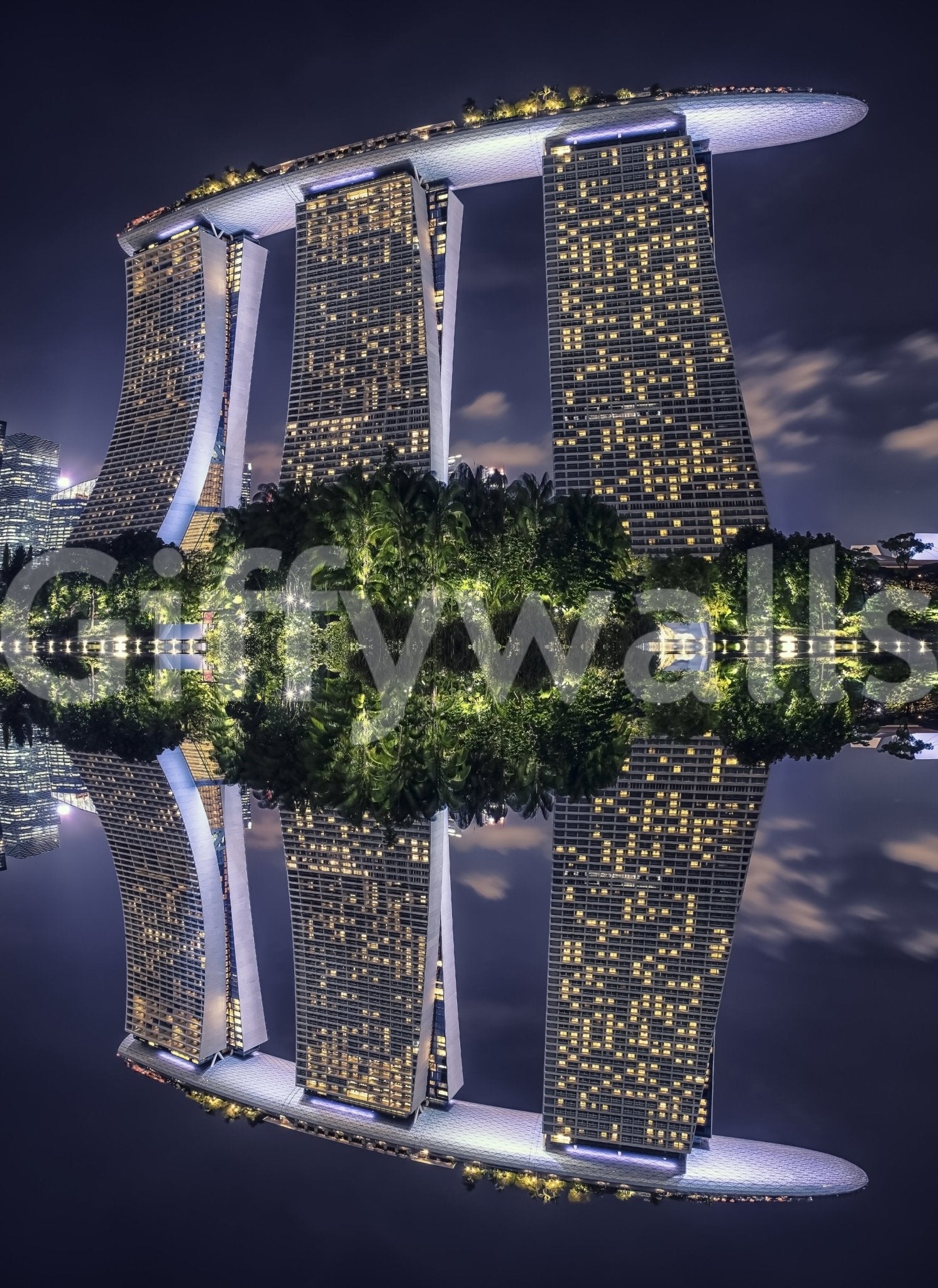 Singaore Reflection Wall Mural