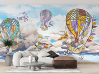Sky & Hot Air Balloons Wallpaper & Wall Mural - Giffywalls