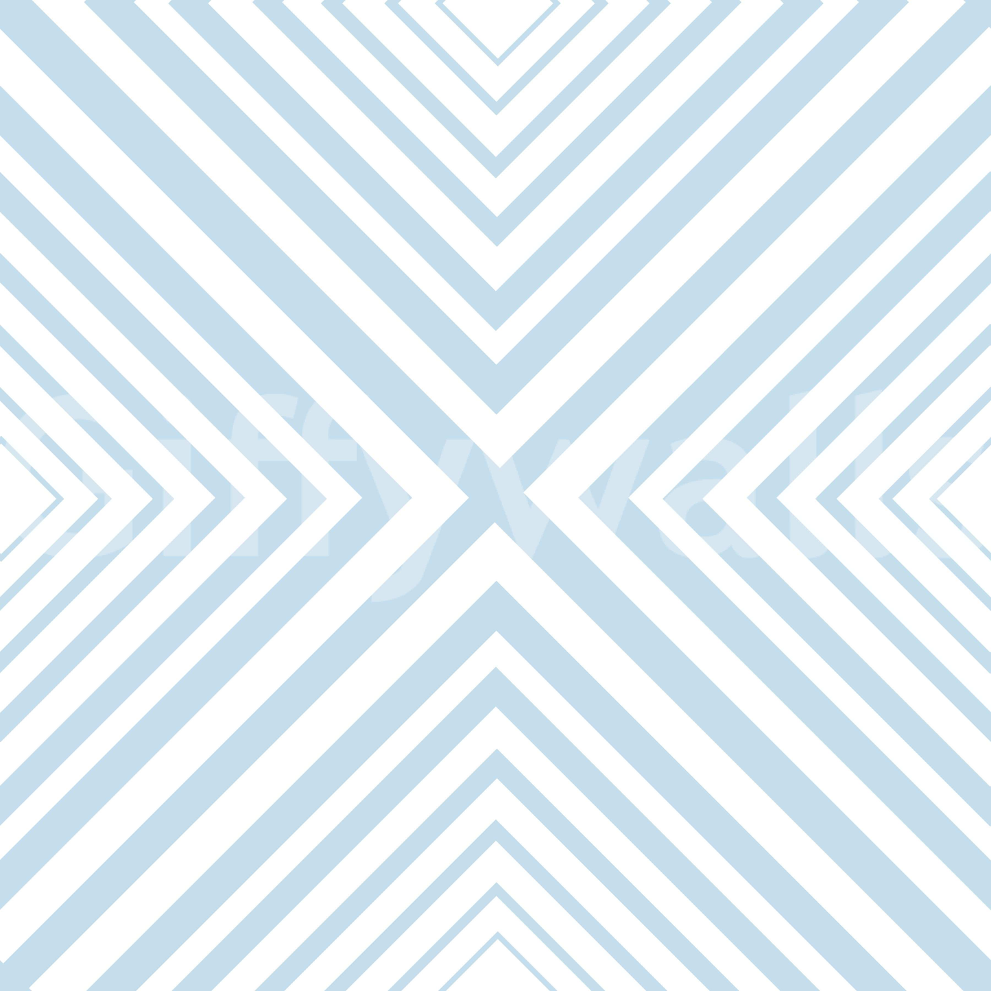 Quiet rhythmic aesthetic of Sky Blue Chevron mural art.