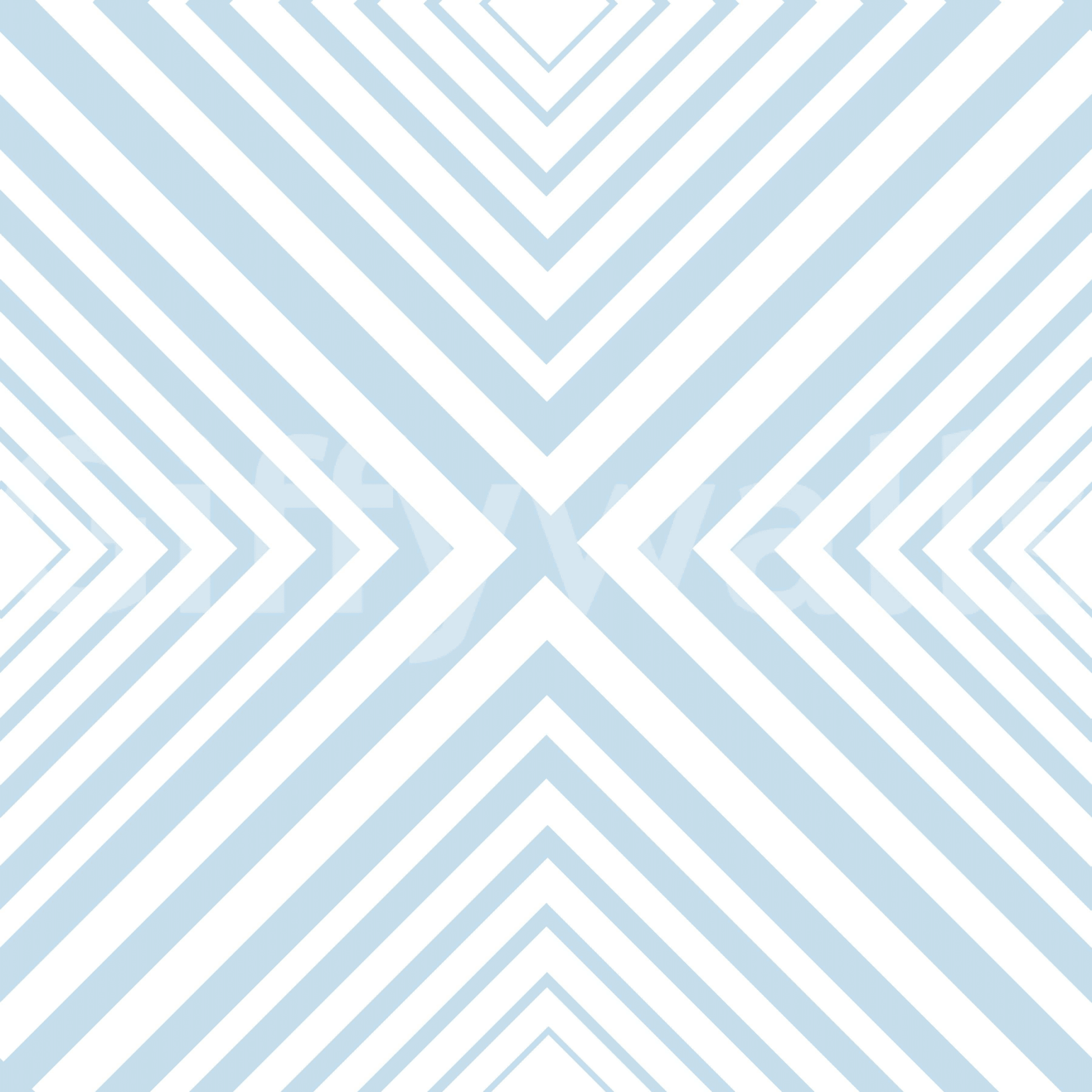 Quiet rhythmic aesthetic of Sky Blue Chevron mural art.