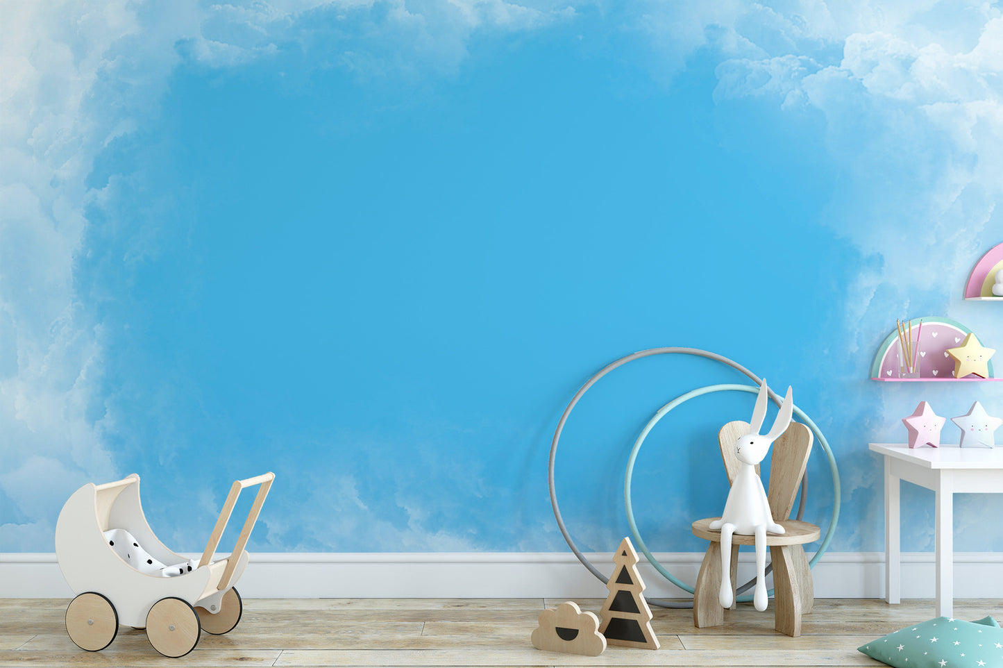 Dreamy Sky and Cloud Mural Design
