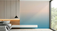 Style bedroom using skyline fade wall mural