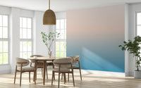 Frame pastel horizon blend wall mural feature
