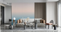 Highlight blush to blue skyline fade wall mural