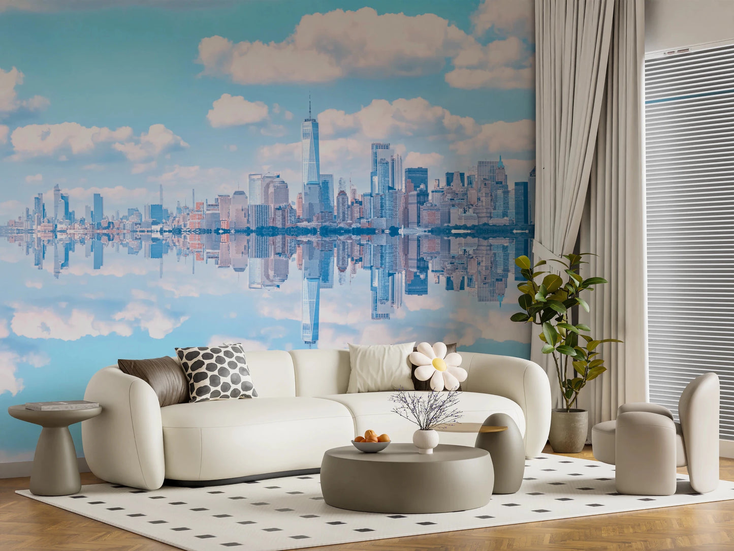 Skyline Reflection Wall Mural