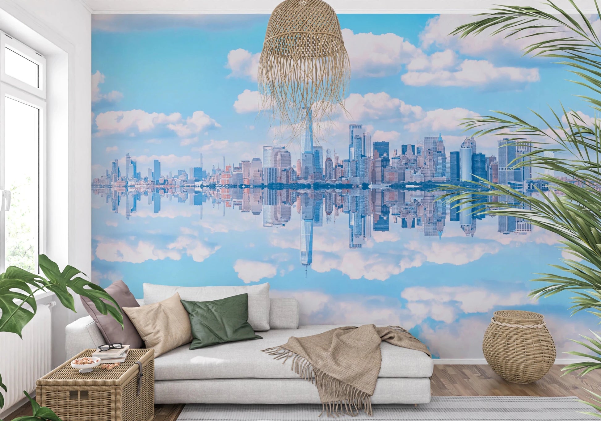 Skyline Reflection Wall Mural