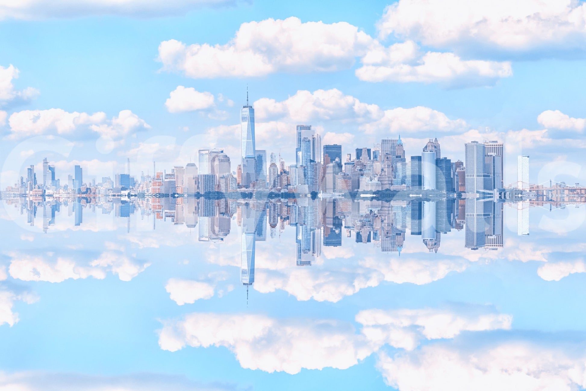 Skyline Reflection Wall Mural