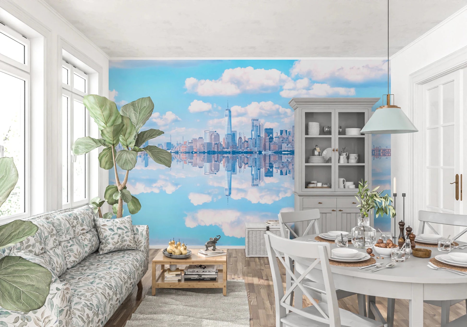 Skyline Reflection Wall Mural