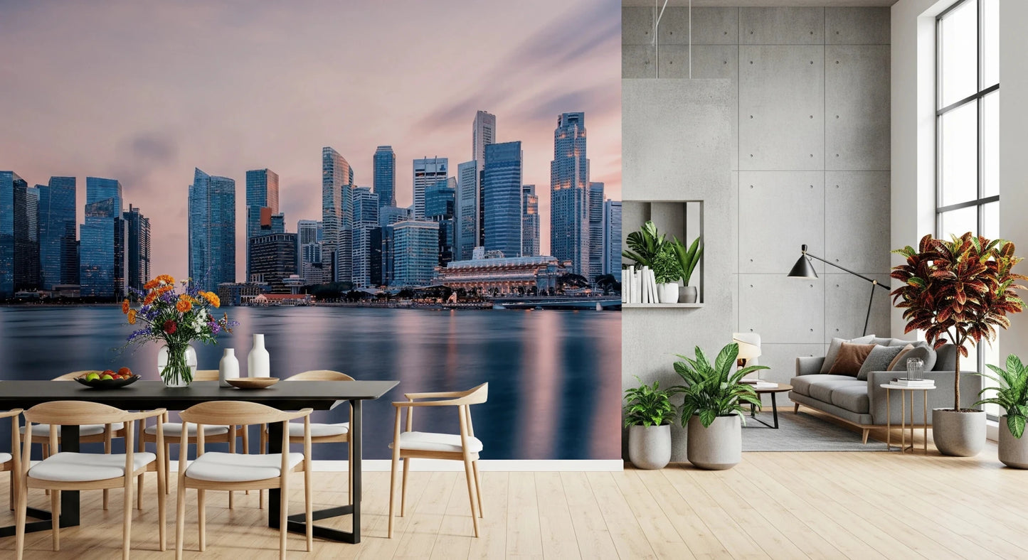 Skyscrapers at Twilight Wall Mural