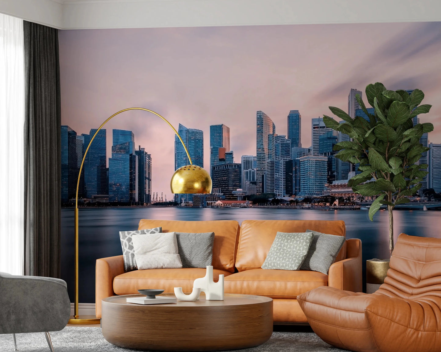 Skyscrapers at Twilight Wall Mural