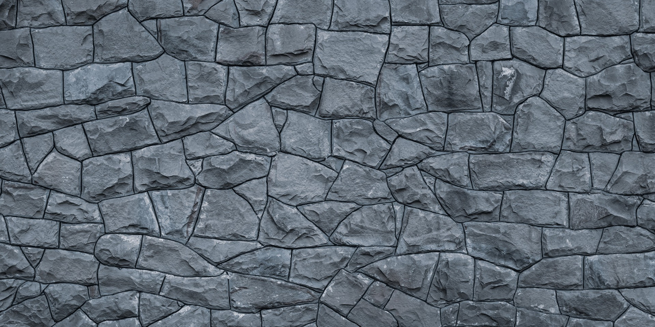 Slate Grey Rocky Wallpaper Mural - Giffywalls