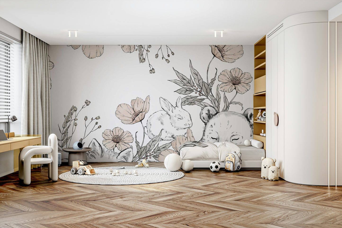 Sleeping Woodland Mural