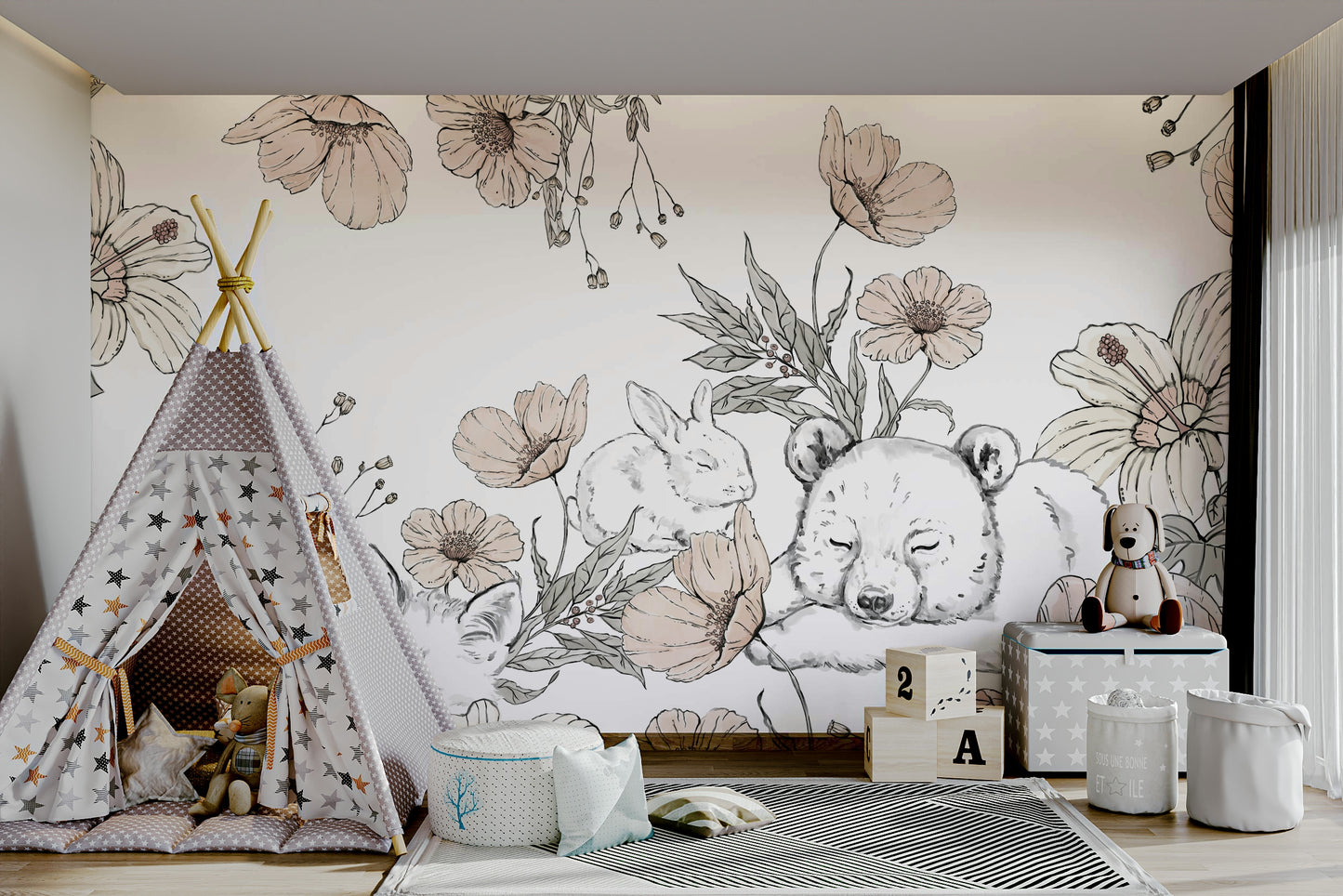 Sleeping Woodland Mural