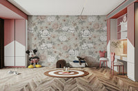 Sleeping Woodland Sage Green Wallpaper