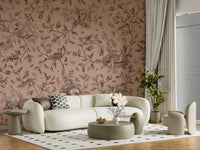 Atmospheric Sleepy Hollow Wall Mural depicting twilight mist weaving through ancient trees.