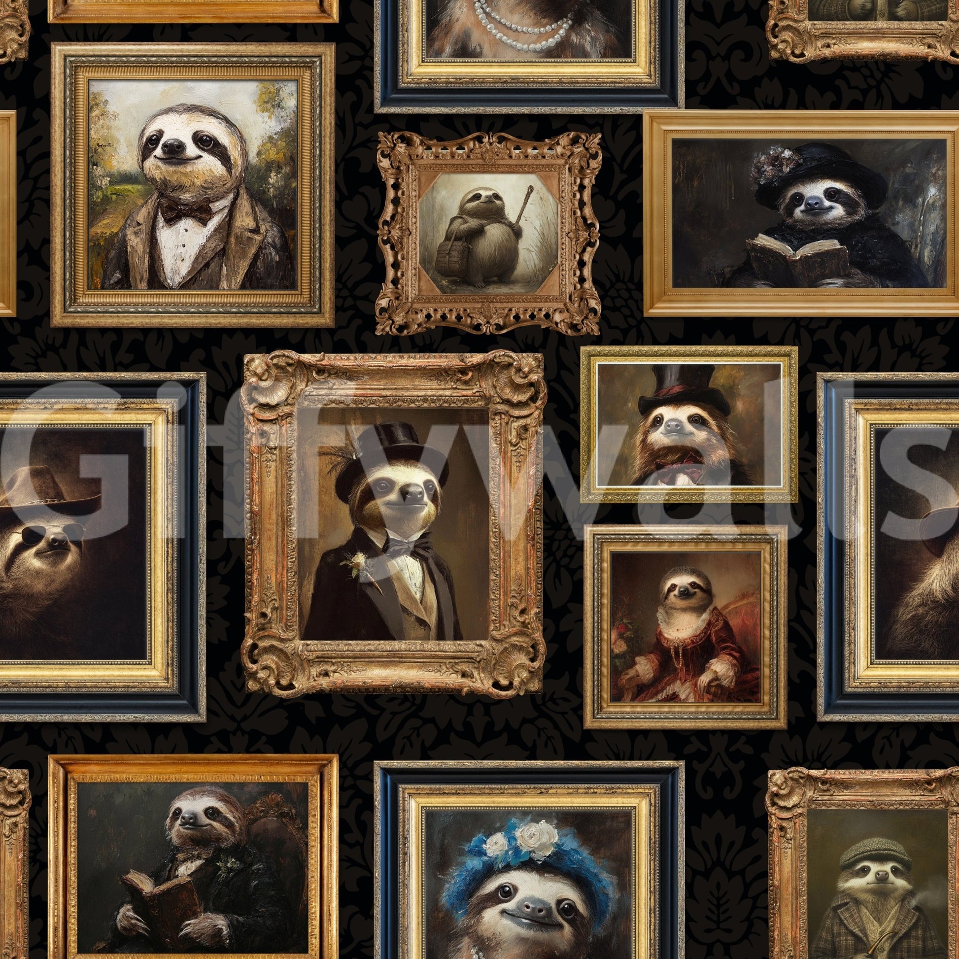 Artistic and unique animal-themed wallpaper.

