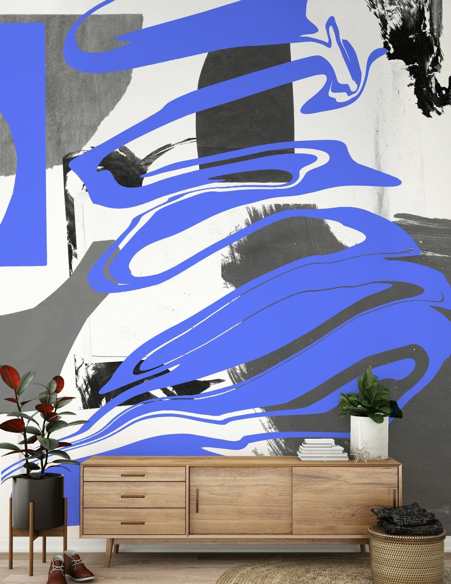 Mystical smoke swirls over reflective surfaces, Smoke and Mirrors wall mural