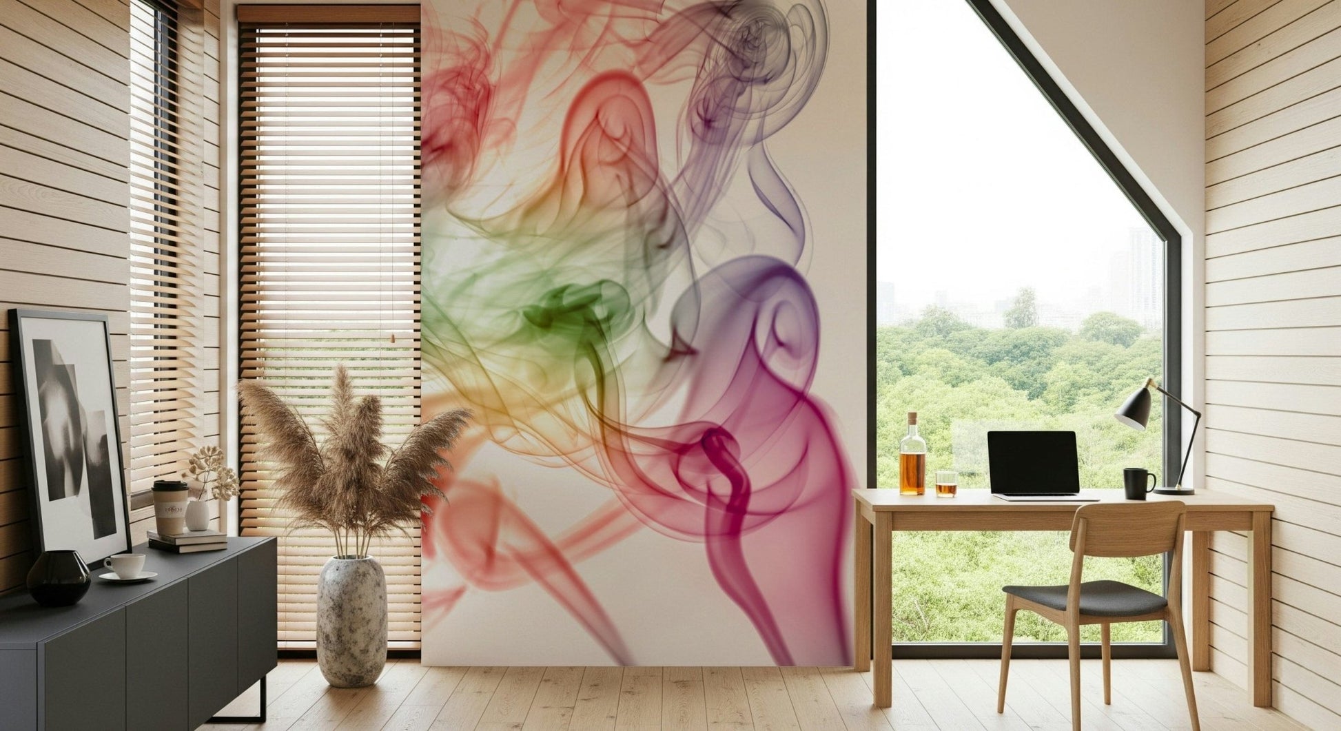 Smoke Art Wall Mural