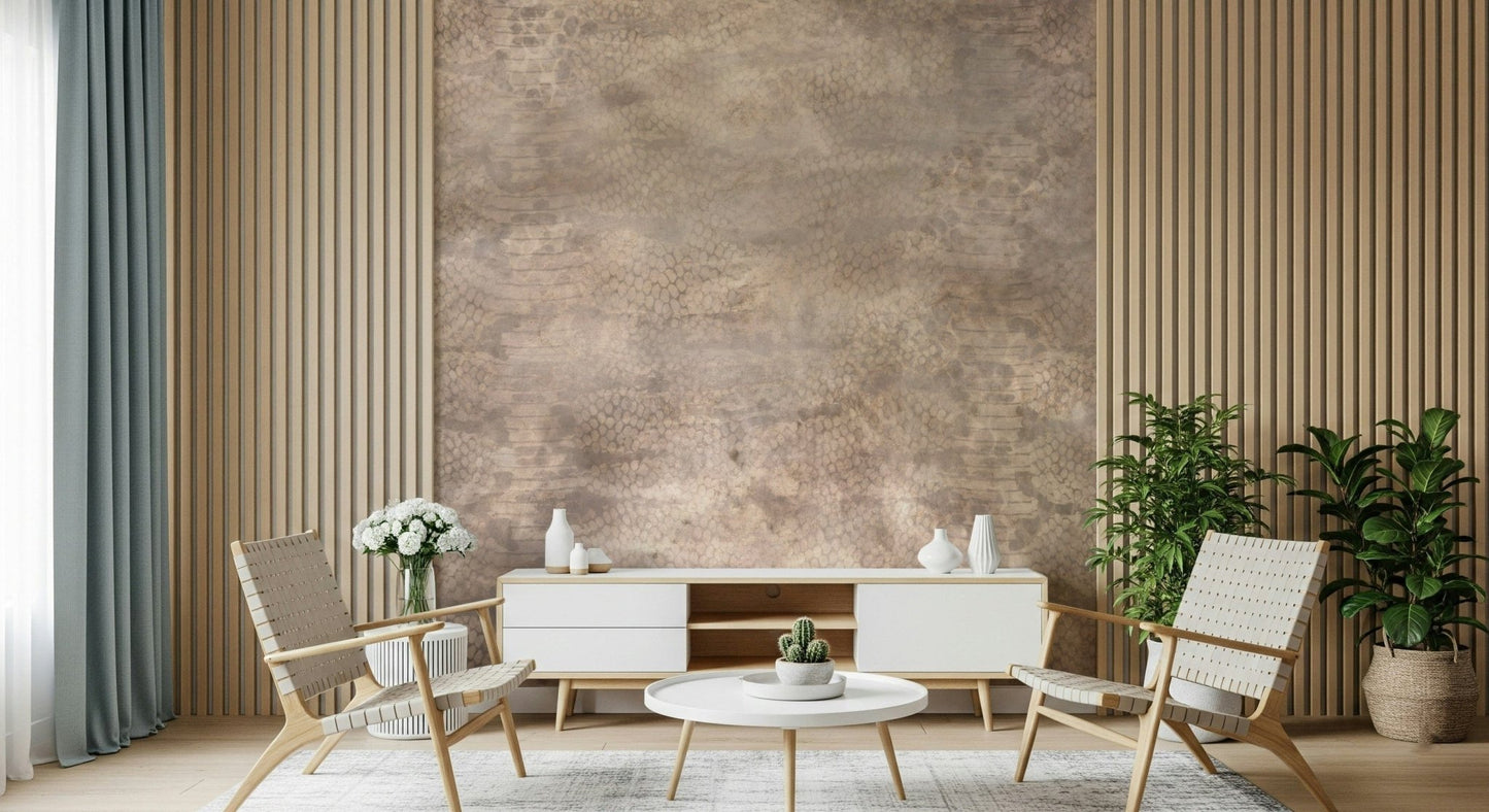 Snakeskin – Rose Gold Wall Mural — bold and stylish design with shimmering snake scale textures.