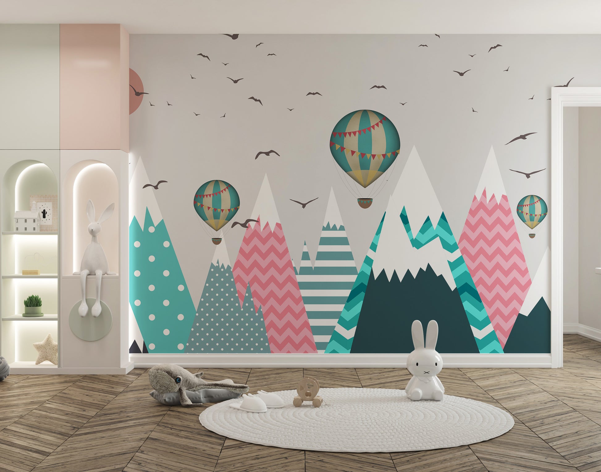 Snow Covered Hills Wallpaper Mural - Giffywalls