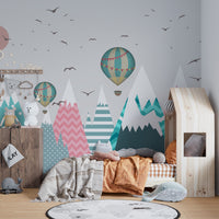Birds in Flight Wallpaper for Kids room