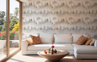 Snowy forest wallpaper with tropical vibes
