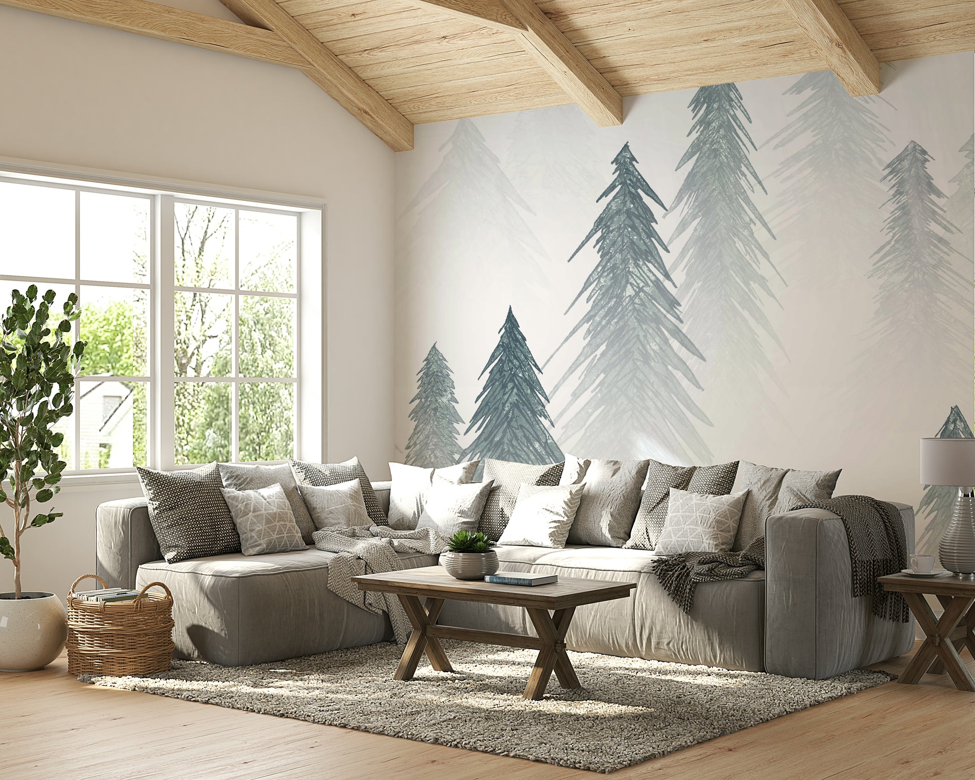 Snowing Forest Wallpaper – Tranquil Winter Forest Backdrop