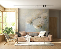 Soft Bloom Floral Wallpaper Mural – Abstract impressionist flower design evoking calmness and elegance.