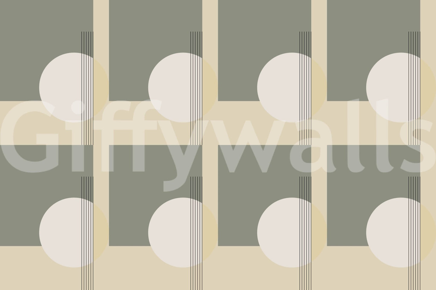 Soft Contrast - Minimalist Geometric Wall Mural