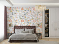Subtle pastel floral design wallpaper for walls.

