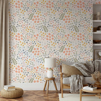 Soft Floral Dreams wallpaper creating a calm environment.

